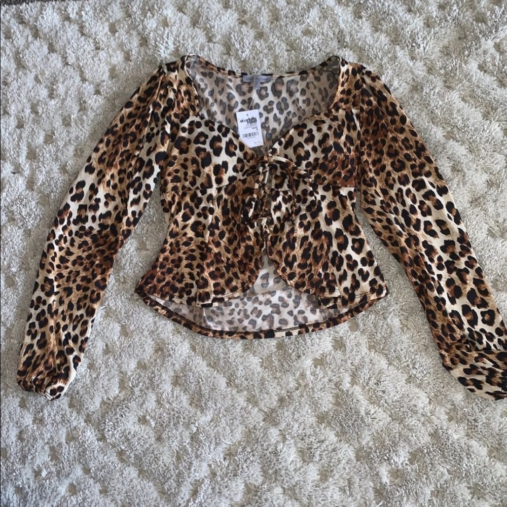 NWT Charlotte Russe Cheetah Shirt